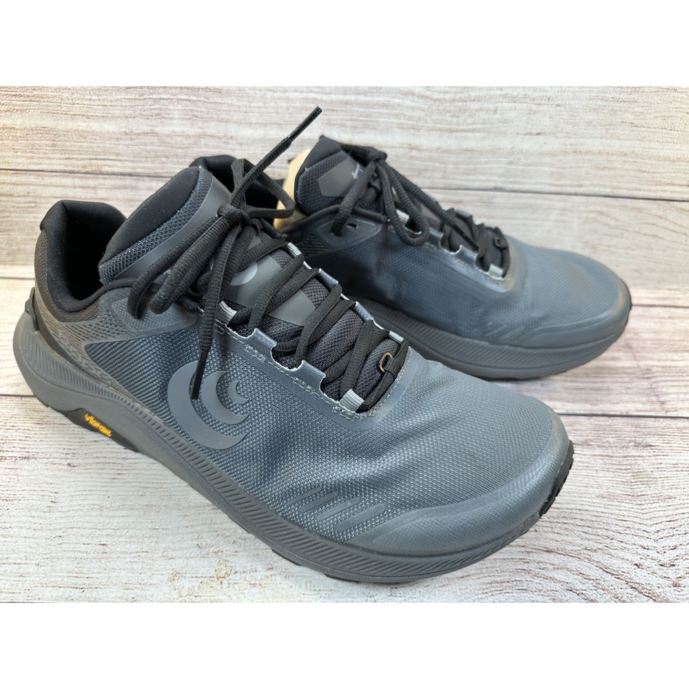 Topo Athletic MT-5 Men's Black Trail Running Shoes Size 10 Vibram Grip